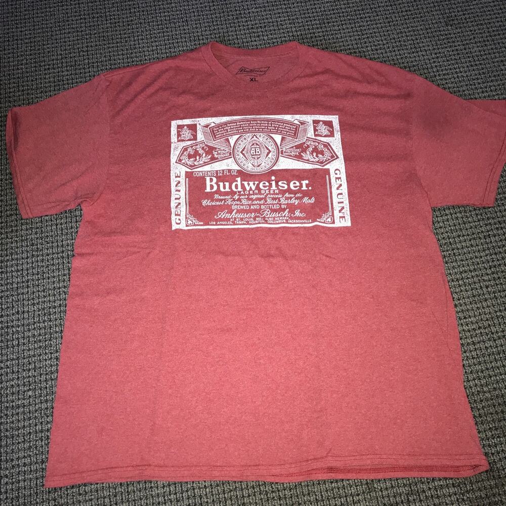 Budweiser XL Red Logo‎ Tee Shirt